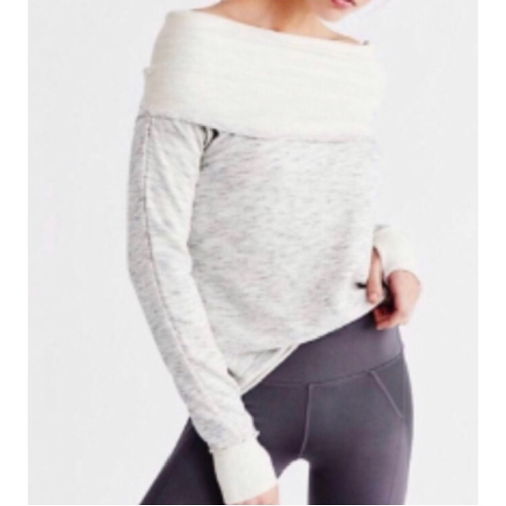 Free People Movement Over It Heathered Cowl Pullover size M